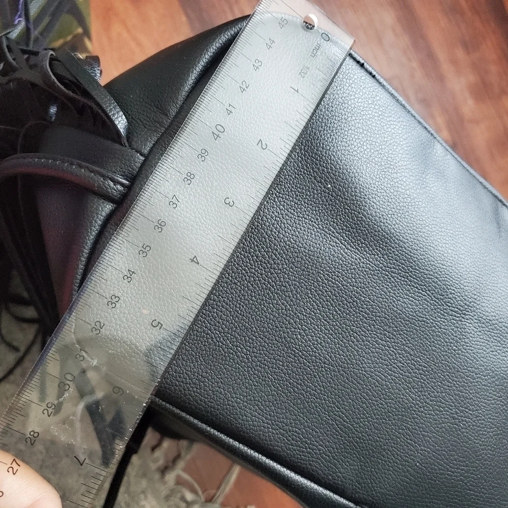 Victoria's Secret Fashion Show Black Leather  Backpack Backstage‎ Bag